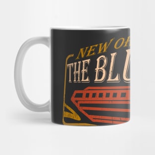 The Blues harmonica New Orleans music distressed Mug